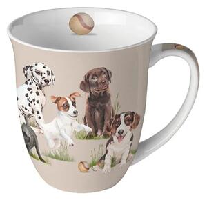 Porcelánový hrnek Štěňátka 400 ml