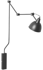 Nordic Design Černá kovová nástěnná lampa Cobain I