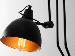 Nordic Design Černá kovová nástěnná lampa Cobain II