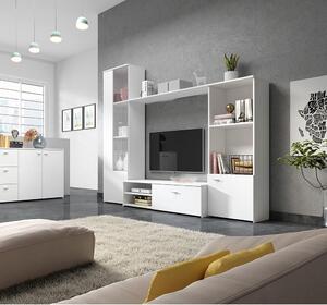 Obývací stěna HUGO | 220 cm | bílá