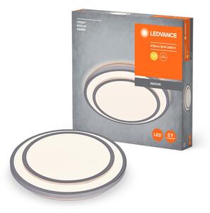 LED stropní svítidlo stříbrné 36 W BERLIN 490 mm, teplá bílá
