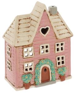 Keramický svícen Domek 21 cm