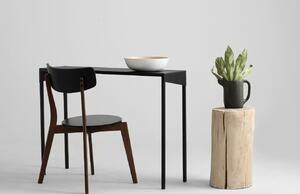 Nordic Design Černý kovový toaletní stolek Narvik 100 x 35 cm
