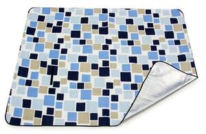 Barevné piknikové deky s motivem modrých kostek