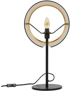 Hoorns Černá kovová stolní lampa Loma