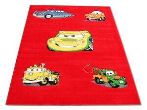 Dětský kusový koberec CARS červený 160x220cm