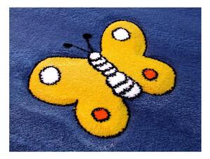 Dětský kusový koberec Motýlci modrý 140x200cm