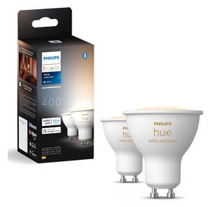 SADA 2x LED Stmívatelná žárovka Philips Hue WHITE AMB. GU10/4,2W/230V 2200-6500K