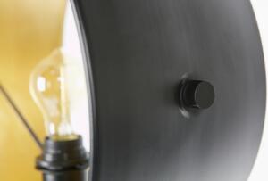 Hoorns Černá kovová stojací lampa Loma 145 cm