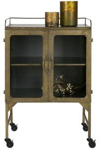 Hoorns Mosazná kovová vitrína Antique 90,5 x 62 cm