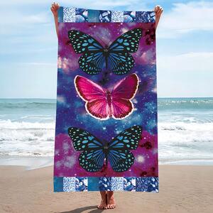 Plážová osuška s motýly Šířka: 100 cm | Délka: 180 cm