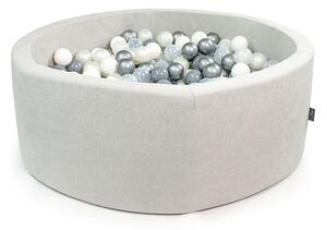 Svět pokojů Suchý bazén DOUX šedý Roměr: 90 x 30 cm, Poček kuliček: bez míčků