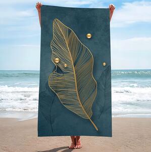 Plážová osuška s plátkovým zlatem Šířka: 100 cm | Délka: 180 cm