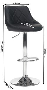 Barová židle Mariora (černá ekokůže). 1000121