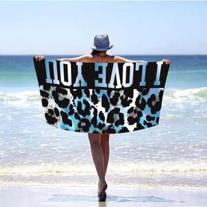 Plážový ručník I LOVE YOU Šířka: 100 cm | Délka: 180 cm