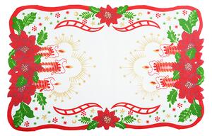 Vánoční ubrus SVÍCE 28x43 cm