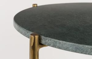 White Label Zelený mramorový odkládací stolek WLL TIMPA 44,5 cm