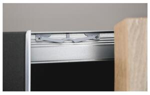 Šatní skříň WINDSOR šedá/dub halifax, 2 dveře