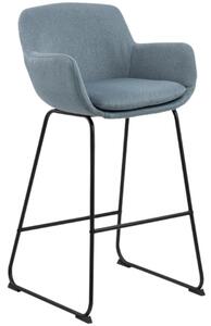 Scandi Světle modrá látková barová židle Tara 76 cm