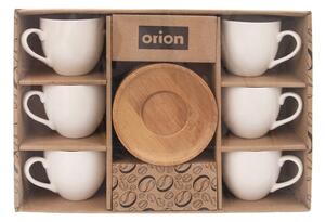 Bílé porcelánové šálky v sadě 6 ks 125 ml Whiteline – Orion