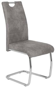 Jídelní židle Flora, šedá vintage látka