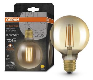 Zlatá LED stmívatelná žárovka E27 6.5 W VINTAGE, teplá bílá