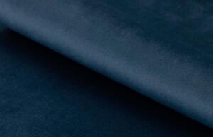Scandi Modré sametové křeslo Dorin s černou podnoží