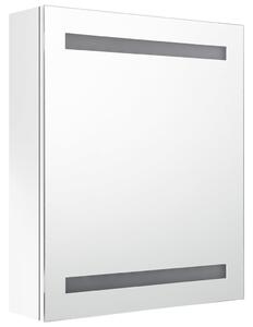 LED koupelnová skříňka se zrcadlem zářivě bílá 50 x 14 x 60 cm