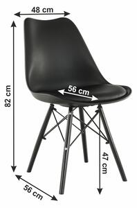 Židle Kenda (černá + černá). Vlastní profesionální přeprava až k Vám domů 1001128