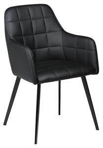​​​​​Dan-Form Černá koženková jídelní židle DanForm Embrace s područkami