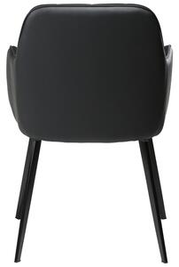 ​​​​​Dan-Form Černá koženková jídelní židle DAN-FORM Embrace s područkami
