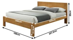Manželská postel 160 cm Kastin (s roštem). 1001140