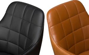 ​​​​​Dan-Form Černá koženková jídelní židle DAN-FORM Embrace s područkami