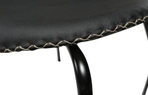 ​​​​​Dan-Form Černá kožená jídelní židle DAN-FORM Dolphin