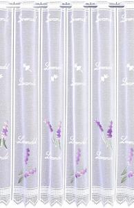 Záclona žakárová, Levandule drapérka metráž, fialová 80 cm