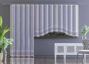 Hotová záclona nebo balkonový komplet, Amanda, bílá 280 x 140 cm