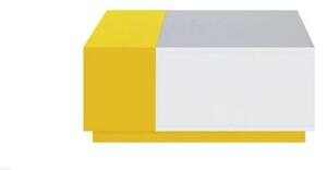 Meblar konferenční stolek MO16 Barva: bílá LUX/žlutá