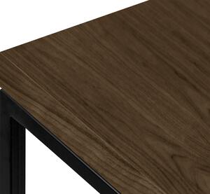 Temahome Ořechový konferenční stolek Xanti II 120 x 75 cm s černou podnoží
