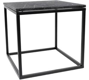 Porto Deco Černý mramorový konferenční stolek Xanti s černou podnoží 50 x 50 cm