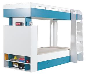 Meblar patrová postel Mobi MO19 Barva: bílá LUX/modrá