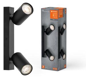 Černé LED nástěnné svítidlo 6,8 W GU10 OCTAGON, teplá bílá