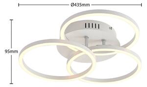 Lindby - Qiana Round Stropní Lampa LED White - Lampemesteren
