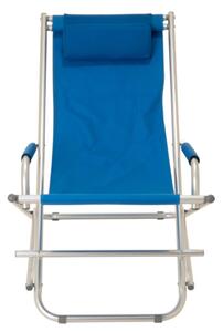 Skládací židle, hliníková, modrá