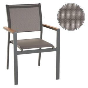 Zahradní stohovatelná kovová židle, antracit