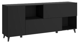 MINIO – Komoda LOKET 181, komoda, šířka 180 cm, černá barva
