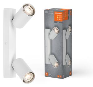 Bílé LED nástěnné svítidlo 2 x GU10 OCTAGON, teplá bílá