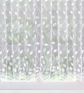 Záclona markizeta, Linda vitrážka metráž, bílá 40 cm