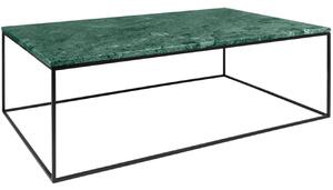 Zelený mramorový konferenční stolek TEMAHOME Gleam 120 x 75 cm s černou podnoží