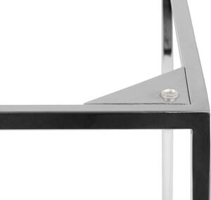 Černý mramorový odkládací stolek TEMAHOME Gleam 50 x 50 cm s chromovanou podnoží