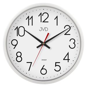 JVD Bílé netikající kulaté hodiny JVD HP614.1